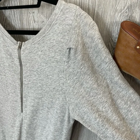 Banana Republic Grey & White T-shirt Dress Drawstring Bow M Medium - Picture 4 of 8